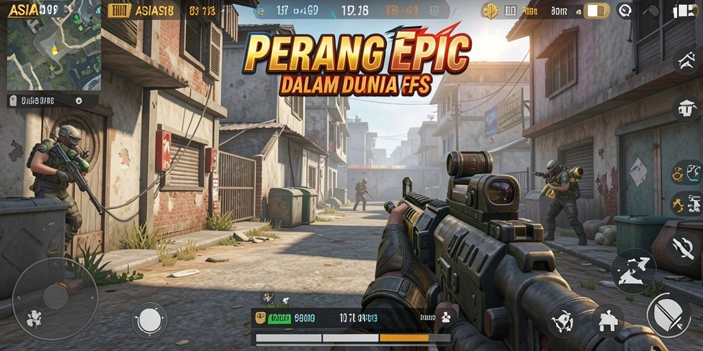 Tampilan gameplay menegangkan di ASIA918, dengan pertempuran intens di latar belakang.