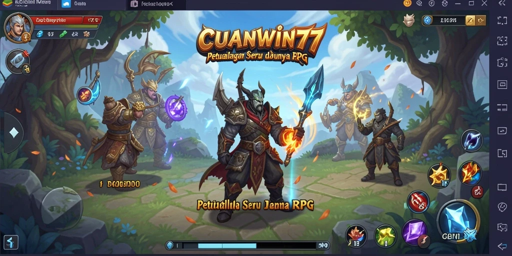 Screenshot CUANWIN77 menampilkan aksi petualangan RPG yang mendebarkan.