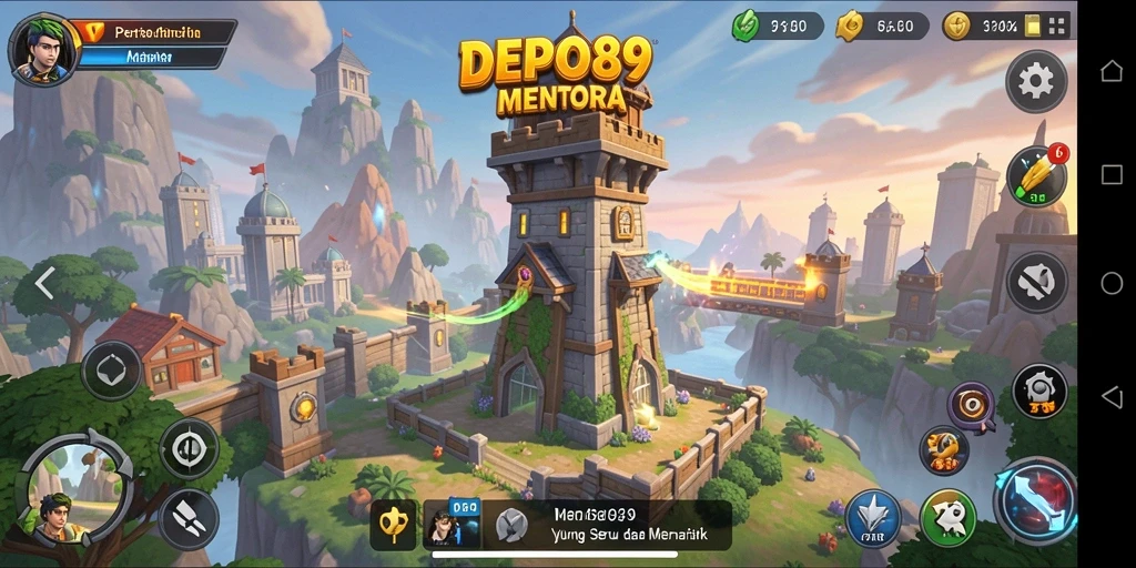 Tampilan gameplay DEPO89 yang menegangkan dalam Tower Defense.