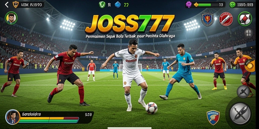 Screenshot gameplay dari JOSS777 yang menunjukkan pertandingan yang mendebarkan.