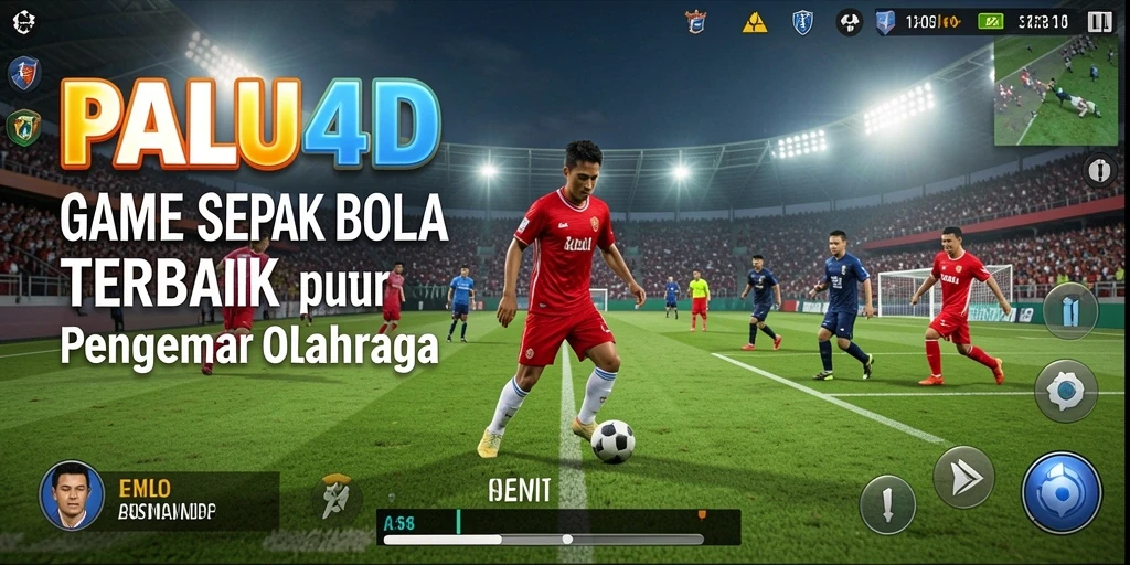 Screenshot menampilkan momen seru dalam permainan sepak bola di PALU4D.