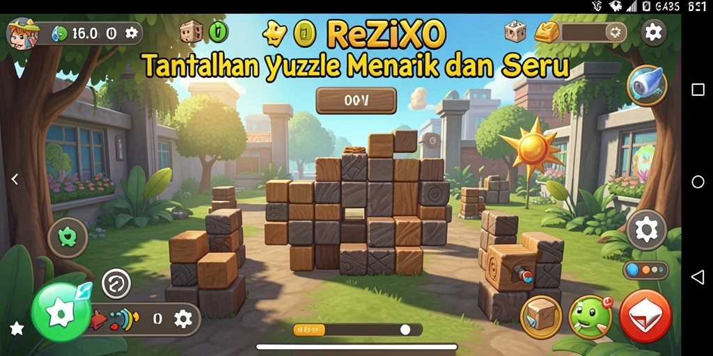 Tampilan gameplay REZIXO yang penuh tantangan dan seru.