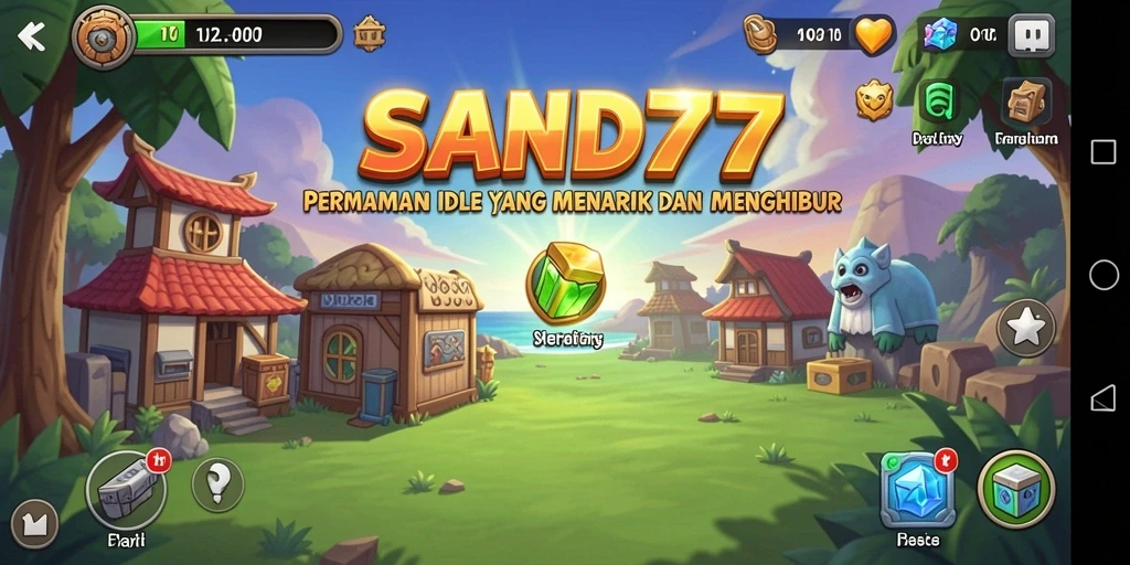 Tampilan gameplay SAND77 yang sangat memukau dan menghibur.