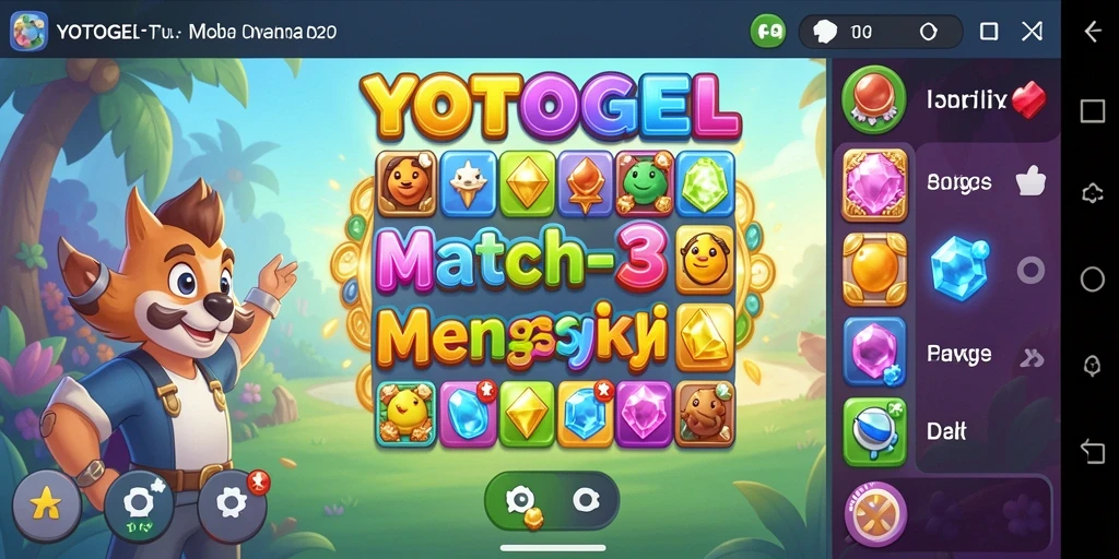 Tangkapan layar gameplay YOTOGEL yang menunjukkan keseruan Match-3.